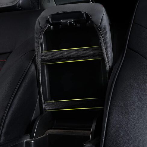 AOMSAZTO Console Covers for 2016-2023 Toyota Tacoma Armrest Covers for Toyota Tacoma Black with Red Stiches in Saudi Arabia