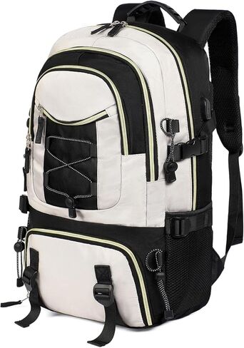 GAEKEAO Travel Backpack For Women Men Airline Approved 16 Inch Carry On Backpack with USB Charging Port Lightweight Casual Daypack for Hiking Business College Black in Kuwait