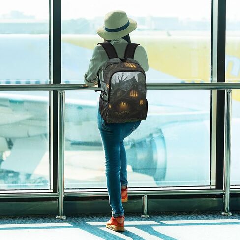 حقيبة ظهر للسفر من AIXIWAWA Monster House، قابلة للتعبئة وخفيفة الوزن ومقاومة للماء وقابلة للحمل وقابلة للطي للمشي لمسافات طويلة والتخييم بسعة وزن 22 رطل in Kuwait