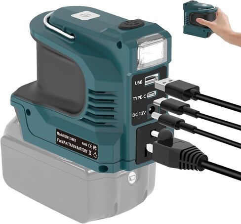 220W Power Inverter for Craftsman 20V V20 Battery,DC 20V to AC 110-120V Battery Inverter,Power Station Generator,Charger Adapter with 1 USB Port & 1 Type-C & 1 AC Outlet &1 DC Output 12V/5A,LED Light in Saudi Arabia