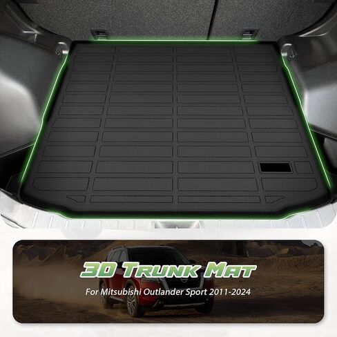 Cartist Cargo Liner لـ Mitsubishi Outlander Sport 2011-2024، سجادات البضائع لجميع الأحوال الجوية لملحقات Outlander الرياضية، سجادة صندوق السيارة TPE شديدة التحمل، ملحقات السيارة in Saudi Arabia