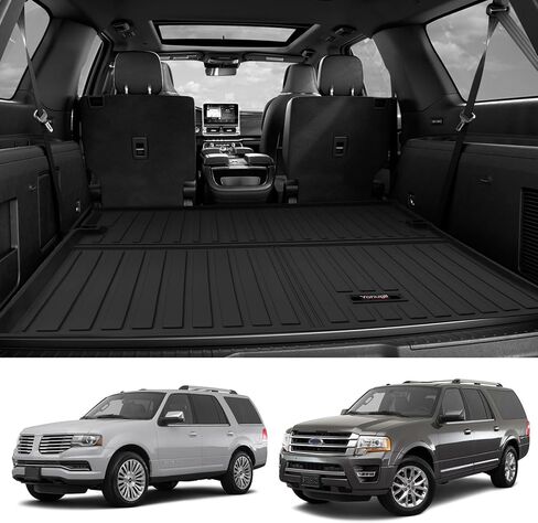 مخصص لـ 2003-2017 Ford Expedition/Lincoln Navigator Cargo Mats Liner خلف مقاعد الصف الثاني لجميع الأحوال الجوية TPE (لا توجد نماذج EL أو L) (لـ 2003-2017 Ford Expedition/Lincoln Navigator Accessories) in Kuwait