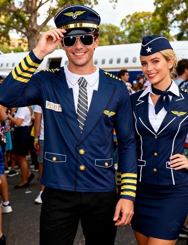 قبعة الطيار العالمية المضحكة كابتن كاب إكسسوار أزياء للبالغين in Kuwait