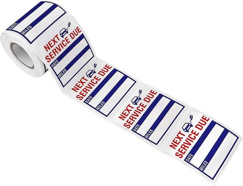 ملصقات تغيير الزيت، لاصق ثابت، 300 قطعة 2 × 2 بوصة ملصق تذكير بتغيير الزيت للزجاج الأمامي بدون بقايا، ملصقات واضحة للخدمة التالية لنافذة السيارة الأوتوماتيكية in Kuwait