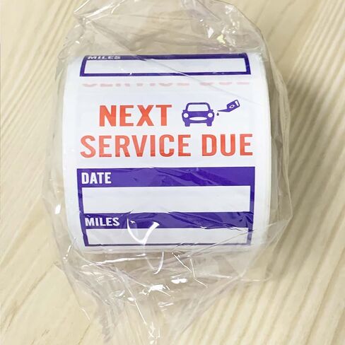 ملصقات تغيير الزيت، لاصق ثابت، 300 قطعة 2 × 2 بوصة ملصق تذكير بتغيير الزيت للزجاج الأمامي بدون بقايا، ملصقات واضحة للخدمة التالية لنافذة السيارة الأوتوماتيكية in Kuwait