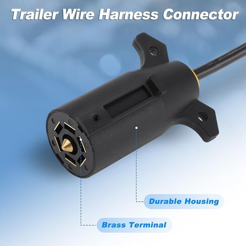 7 Pin to 6 Pin Trailer Hitch Harness Plug 6ft Trailer Wiring Harness Connector 7 Way Adapter Converter for RV Truck Vehicle Connection in Saudi Arabia