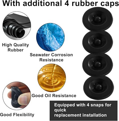 Zorfeter 4 Pack 2.44" Trailer Hub Cap, Metal Bearing Dust Cap Grease Cover Rubber Plugs, Bolt Axle Wheel Hub Cap for Most 5200 to 6000 Pound Axles Dexter/RV Camper in Saudi Arabia