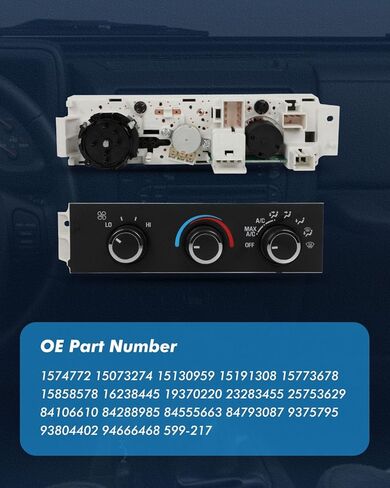 ECCPP 1574772 Climate Control Module AC Heater Climate Control Panle Switch Fits for 2008-2019 for GMC Savana 3500 6.0L, 2003 for Chevrolet C4500 Kodiak in Saudi Arabia