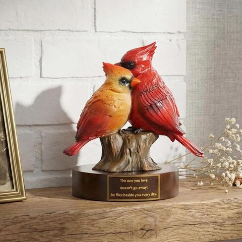 Cardinal Figurine with Engraved Base, Red Cardinal Memorial Sympathy Decorative Statue Gifts for Mother’s Day/Valentines Day/Anniversary Wedding, Cardinal Home Decor for Shelf Desk in Saudi Arabia