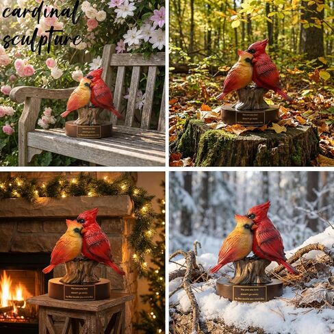 Cardinal Figurine with Engraved Base, Red Cardinal Memorial Sympathy Decorative Statue Gifts for Mother’s Day/Valentines Day/Anniversary Wedding, Cardinal Home Decor for Shelf Desk in Saudi Arabia
