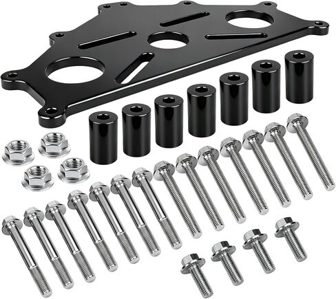 Engine Stand Adapter Plate Compatible with Chevy LS1 LS2 LS3 LS6 Duramax 5.3L 6.0L, Small Block SBC 283 350, Big Block BBC 454 502 Heavy Duty Motor Bracket（Silver） in Saudi Arabia