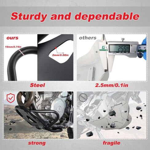 إطار أنبوب Xitomer لوحة باش للانزلاق متوافقة مع DR650 1996-2025 تحت مسار الحماية لركوب الدراجة الترابية للحماية من التصادمات وحارس الصخور للبطن in Kuwait