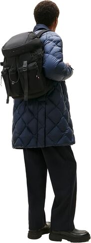 Tommy Hilfiger Mens Travel Flap Backpack,BLACK One Size in Saudi Arabia