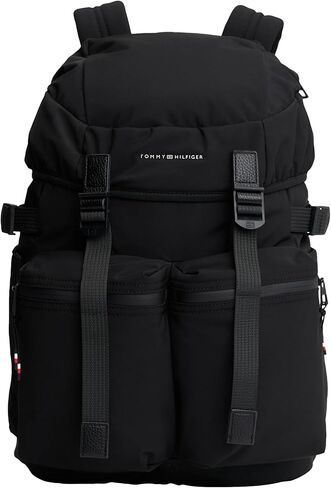 Tommy Hilfiger Mens Travel Flap Backpack,BLACK One Size in Saudi Arabia