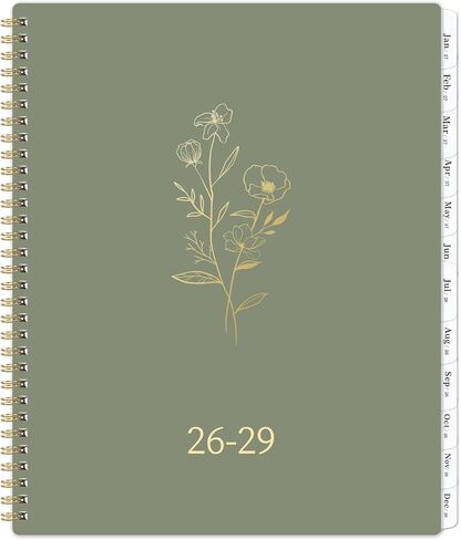 مخطط/تقويم شهري 2026-2029 - مخطط شهري لمدة 3 سنوات 2026-2029، يوليو 2026 - يونيو 2029، 9 × 11 بوصة، مخطط تقويم مزود بعلامات تبويب، جيب داخلي، العطلات، صفحات الملاحظات in Kuwait