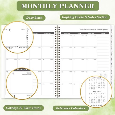 مخطط/تقويم شهري 2026-2029 - مخطط شهري لمدة 3 سنوات 2026-2029، يوليو 2026 - يونيو 2029، 9 × 11 بوصة، مخطط تقويم مزود بعلامات تبويب، جيب داخلي، العطلات، صفحات الملاحظات in Kuwait