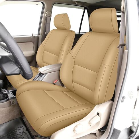 SAPUBK Custom-Fit Front Seat Covers Replace for 1996-2002 Toyota 4Runner with Headrests, Driver and Passenger Premium Leather with Back Composite Soft Foam Lining Seat Cover Cushion in Saudi Arabia