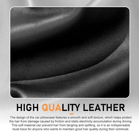 2 PCS Car Headrest Covers, PU Elastic Leather Fully Wrapped Cover, Scratch-resistant Waterproof Interior Protector, Reusable Stretch Fit for Most Car Truck Front Headrest (Black) in Saudi Arabia