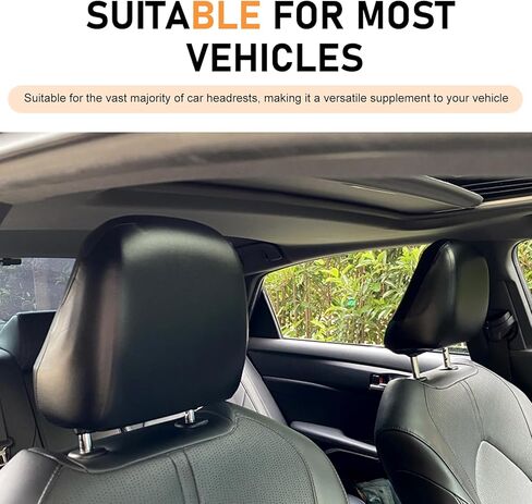 2 PCS Car Headrest Covers, PU Elastic Leather Fully Wrapped Cover, Scratch-resistant Waterproof Interior Protector, Reusable Stretch Fit for Most Car Truck Front Headrest (Black) in Saudi Arabia