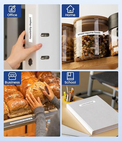 6 عبوات لشريط ملصقات P touch 12 مم 0.47 أبيض TZ لشريط Brother Label Maker حبر أسود على أبيض TZe-231 TZ-231، متوافق مع Ptouch D210 D220 H110 H111 D410 D460BT D610BT P710BT D400 D600 1280 1290 in Kuwait