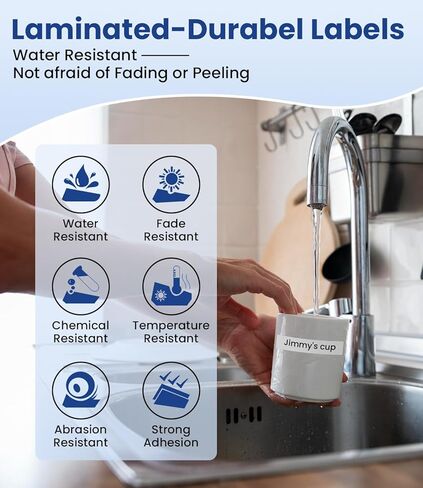 6 عبوات لشريط ملصقات P touch 12 مم 0.47 أبيض TZ لشريط Brother Label Maker حبر أسود على أبيض TZe-231 TZ-231، متوافق مع Ptouch D210 D220 H110 H111 D410 D460BT D610BT P710BT D400 D600 1280 1290 in Kuwait