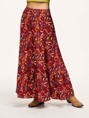 Women's Casual Skirts High Waisted Pleated A Line Swing Skirts Vintage Floral Skirts in Saudi Arabia
