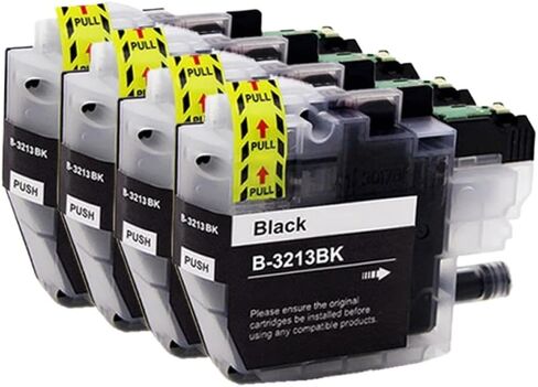 Compatible with LC3211 LC3213 LC3211XL LC3213XL DCP-J572DW DCP-J772DW DCP-J774DW MFC-J491DW Universal Fit Ink Cartridge Aftermarket Replacement(4PCS Black) in Saudi Arabia