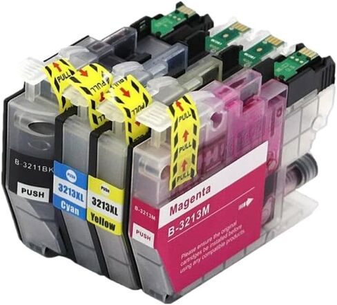 Compatible with LC3211 LC3213 LC3211XL LC3213XL DCP-J572DW DCP-J772DW DCP-J774DW MFC-J491DW Universal Fit Ink Cartridge Aftermarket Replacement(4PCS Black) in Saudi Arabia
