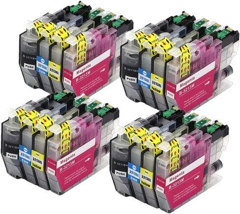 Compatible with LC3211 LC3213 LC3211XL LC3213XL DCP-J572DW DCP-J772DW DCP-J774DW MFC-J491DW Universal Fit Ink Cartridge Aftermarket Replacement(4PCS Black) in Saudi Arabia