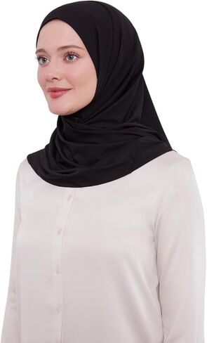 ihvan عبر الإنترنت، وشاح حجاب، أغطية رأس للنساء، حجاب رياضي يغطي الرقبة بالكامل، عمامة إسلامية ناعمة قابلة للتمدد، هدية إسلامية in Saudi Arabia