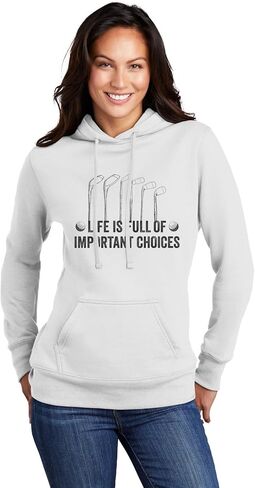 Go All Out Life Is Full Of Important Choices Funny Golf Gift Mens Women Sweatshirt Hoodie in Saudi Arabia
