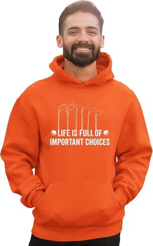 Go All Out Life Is Full Of Important Choices Funny Golf Gift Mens Women Sweatshirt Hoodie in Saudi Arabia