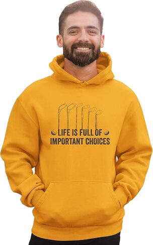 Go All Out Life Is Full Of Important Choices Funny Golf Gift Mens Women Sweatshirt Hoodie in Saudi Arabia
