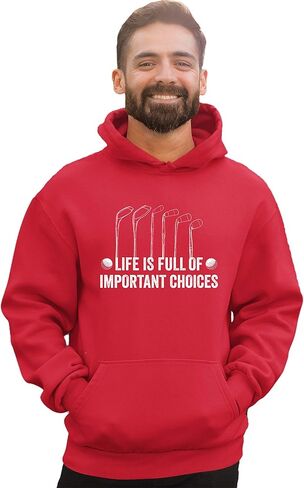 Go All Out Life Is Full Of Important Choices Funny Golf Gift Mens Women Sweatshirt Hoodie in Saudi Arabia