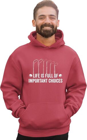 Go All Out Life Is Full Of Important Choices Funny Golf Gift Mens Women Sweatshirt Hoodie in Saudi Arabia
