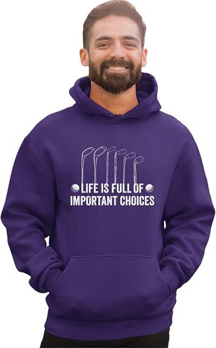 Go All Out Life Is Full Of Important Choices Funny Golf Gift Mens Women Sweatshirt Hoodie in Saudi Arabia