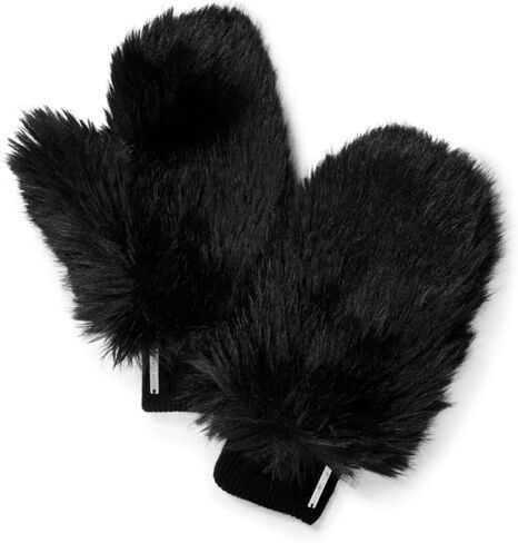 Michael Kors Women's Faux Fur Merino Glove, Black, One Size in Saudi Arabia