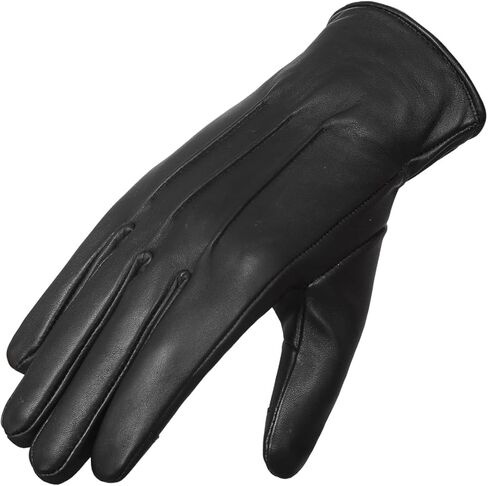Leather Winter Gloves for Men Sheepskin Driving Gloves Fleece Leather Gloves for Cold Weather, Motorcycle Gloves in Saudi Arabia