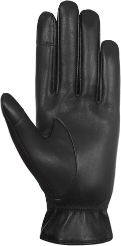 Leather Winter Gloves for Men Sheepskin Driving Gloves Fleece Leather Gloves for Cold Weather, Motorcycle Gloves in Saudi Arabia