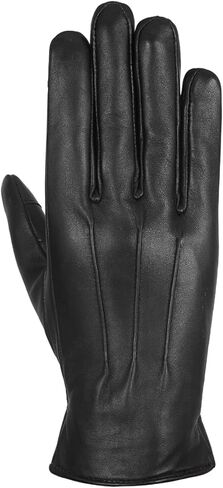 Leather Winter Gloves for Men Sheepskin Driving Gloves Fleece Leather Gloves for Cold Weather, Motorcycle Gloves in Saudi Arabia