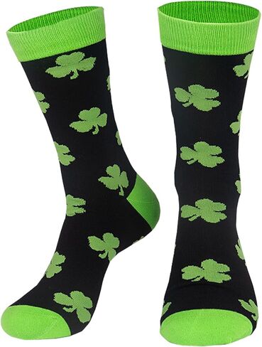 Evankin St Patricks Socks Funny Green Socks for Unisex Men Women Adult Couples Novelty Irish Shamrock Holiday Gifts in Saudi Arabia