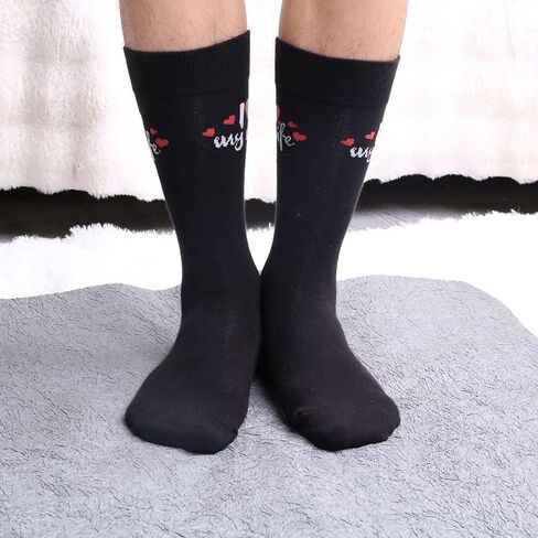 Valentines Day Gifts for Him - Husband Gifts from Wife - I Love My Wife Socks, Best Husband Ever Funny Socks for Men, Anniversary Birthday Gift for Men in Saudi Arabia