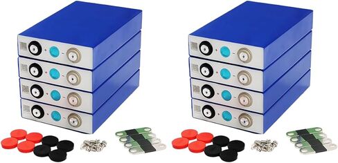 EVE LiFePO4 Cell 3.2V 32Ah Grade A Deep Cycle Battery Lithium Iron Phosphate Rechargeable Battery Max.Continous Discharge 32A/1C,Included Screws and Bus Bars in Kuwait