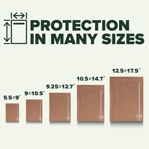 Scotch Curbside Recyclable Padded Mailer, 12.5 in x 17.5 in (3.17 cm x 44.4 cm), 6 Pack Size 6 in Saudi Arabia