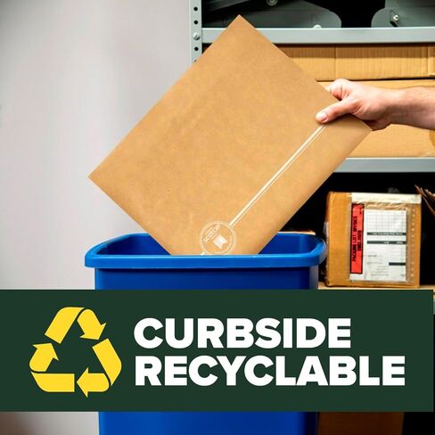 Scotch Curbside Recyclable Padded Mailer, 12.5 in x 17.5 in (3.17 cm x 44.4 cm), 6 Pack Size 6 in Saudi Arabia