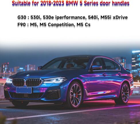 Compatible with BMW 5 Series Interior Door Handle Cover 2018-2023 G30 G31 520i 530i 540i 520d 530d 540d no-Remove Interior Door Pull Handle Cover (Carbon Fiber Pattern, 4pcs) in Saudi Arabia