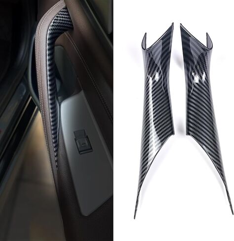Compatible with BMW 5 Series Interior Door Handle Cover 2018-2023 G30 G31 520i 530i 540i 520d 530d 540d no-Remove Interior Door Pull Handle Cover (Carbon Fiber Pattern, 4pcs) in Saudi Arabia