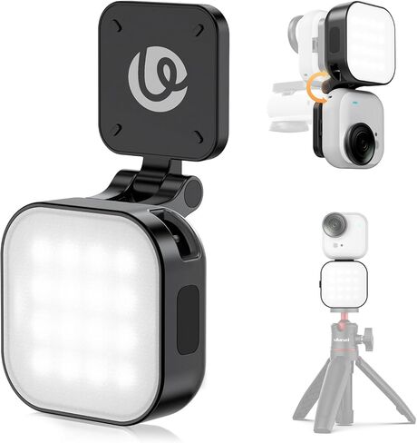 Ulanzi IN07 Mini Magnetic LED Vlogging Light for Insta360 GO Ultra Accessories, 1/4" Mount Waterproof 5600K CRI≥95 500mAh Rechargeable LED Fill Light Photography for Selfie Stick Vlog Video Recording in Kuwait
