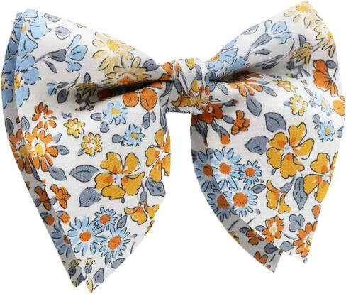 Floral Bow Ties for Men, Oversized Bow Tie Pre-tied Bowties Mens Cotton Flower Printed Bowtie for Wedding Party Casual in Saudi Arabia