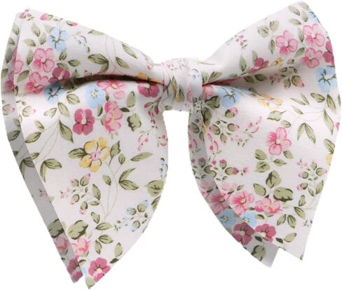 Floral Bow Ties for Men, Oversized Bow Tie Pre-tied Bowties Mens Cotton Flower Printed Bowtie for Wedding Party Casual in Saudi Arabia